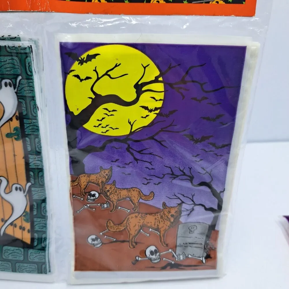 Vintage Halloween Treat Bags Goody Pack Loot Ghost Witch Pumpkin 90s Fun World